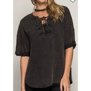 She + Sky Stone Washed Top